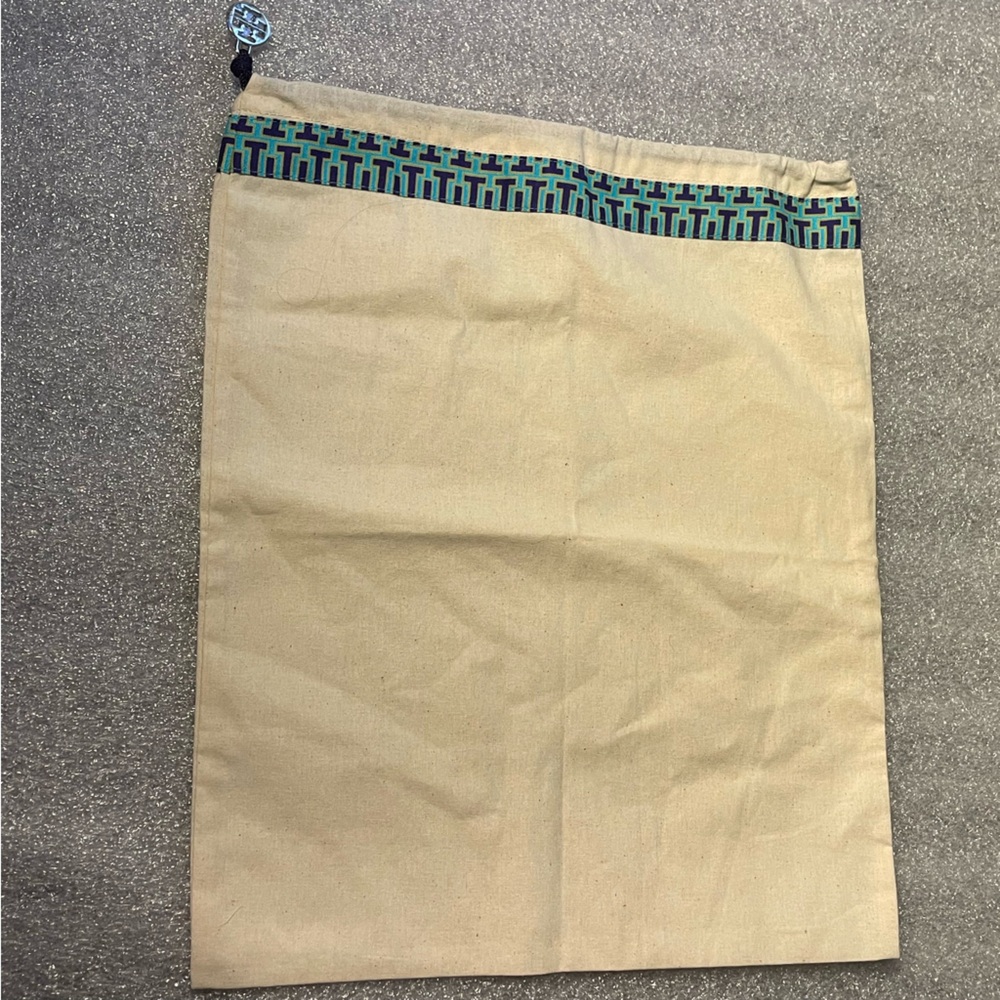 Tory Burch Dust Bag 16” x 12.5” | Drawstring | Gold Medallion